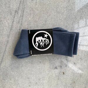 Hellstar Dark Blue Cotton Mid-Length Socks